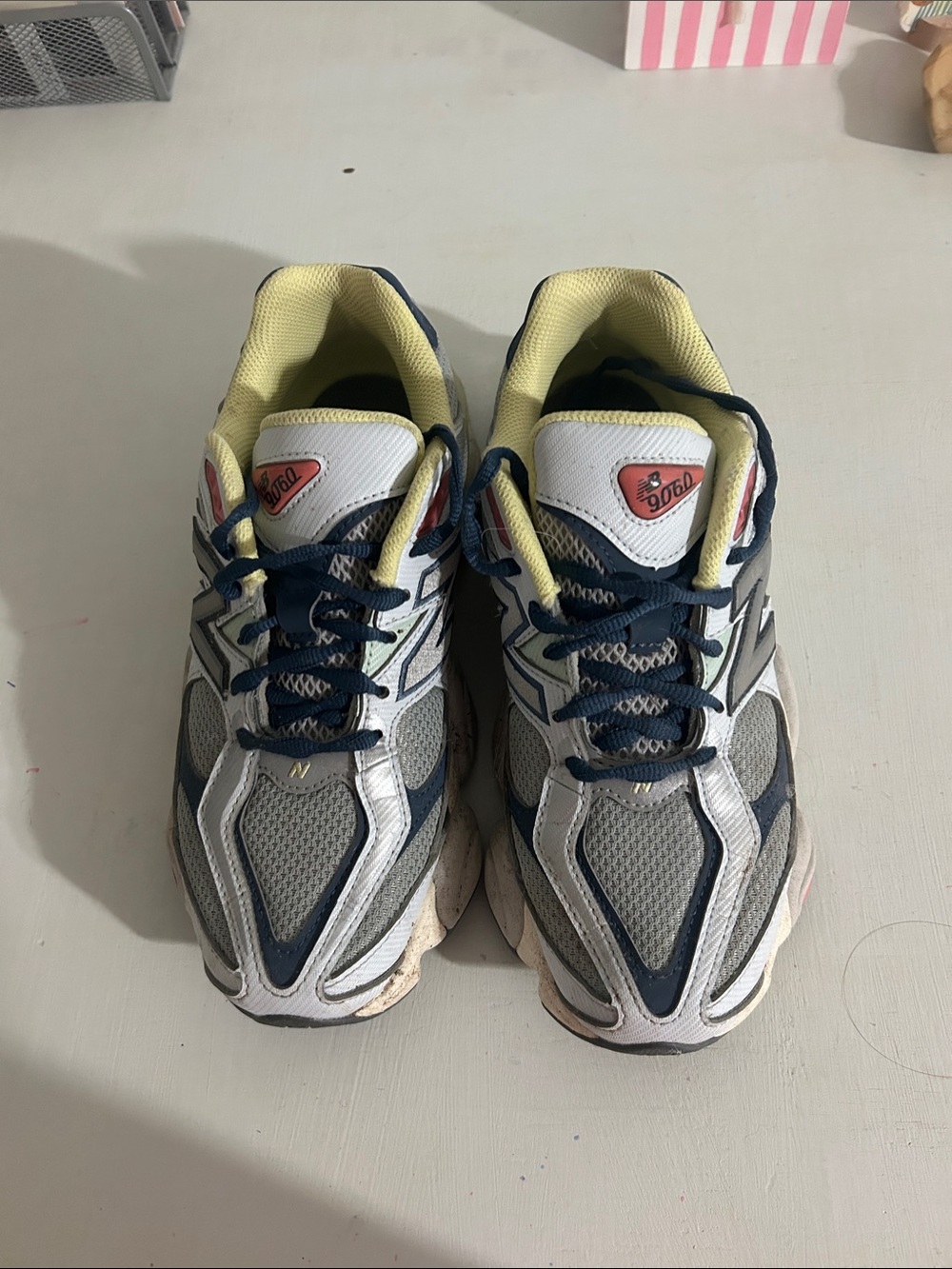 New Balance Gray, Navy & Yellow Women's Sneakers